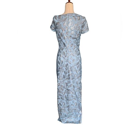 JS Collections Julia Cap Sleeve Sequin Column Gown- Size L - Picture 9 of 12